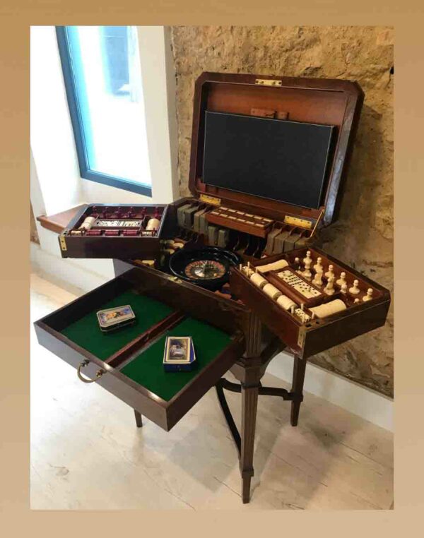 19th Century Antique Games Table